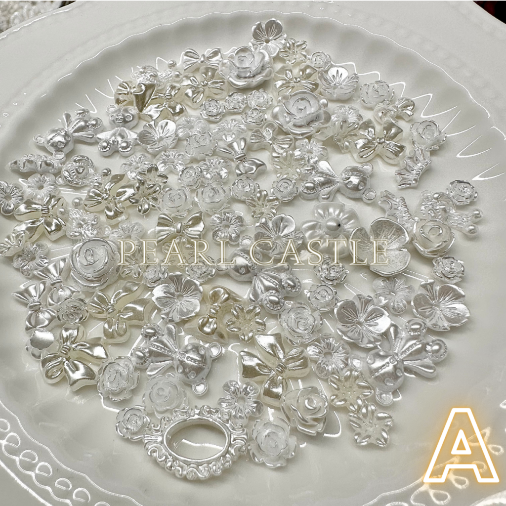 Assorted Mini Nail Charms - Color A/Pearl Castle