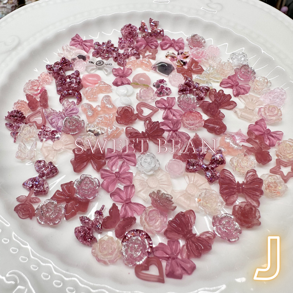 Assorted Mini Nail Charms - Color J/Sweet Bean